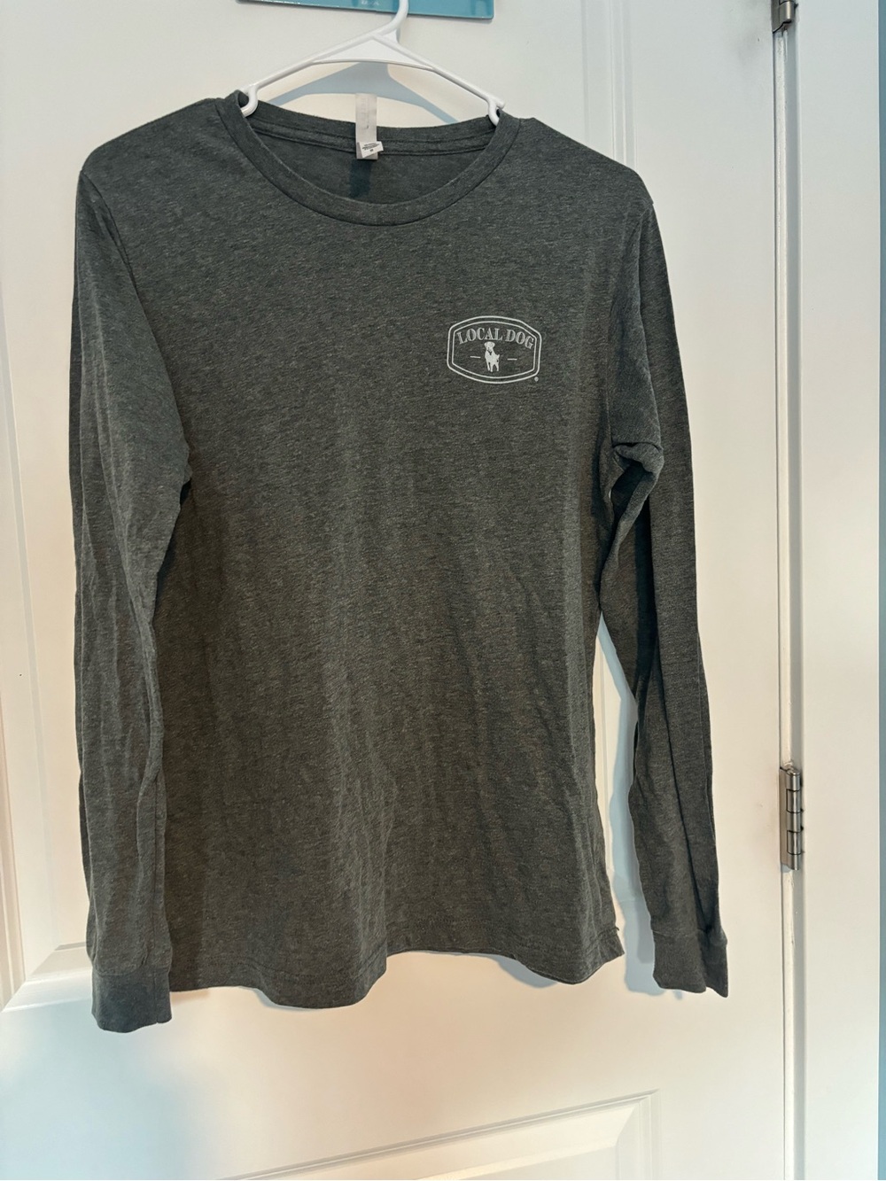Bella Canvas Heather Charcoal Local Dog Pocket Logo Tee
